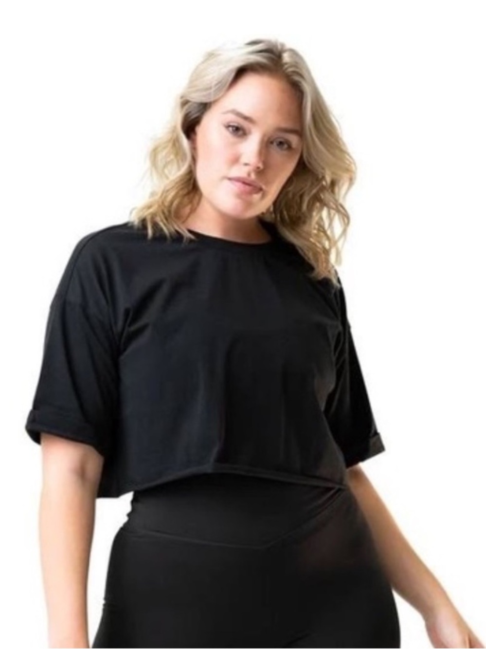 BALANCE Athletica / Vitality Black Cropped Boxy Tee